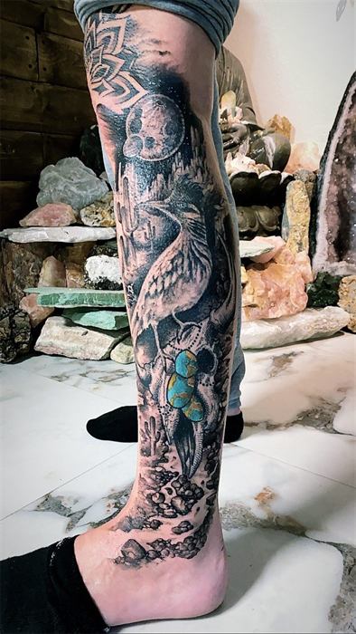 Full leg sleeve in colour