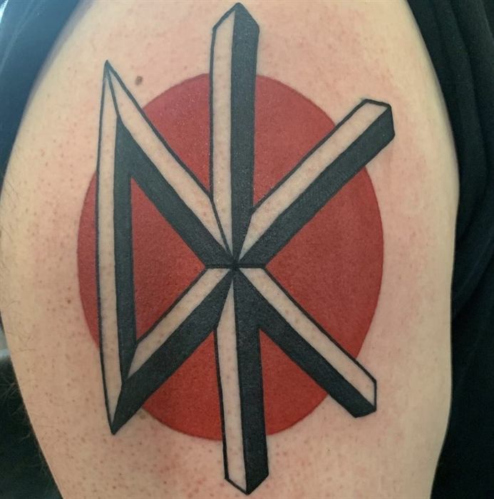 Dead Kennedys logo on the shoulder