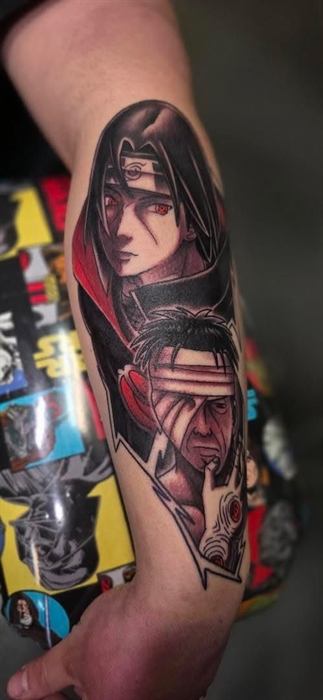 Anime character forearm in colour